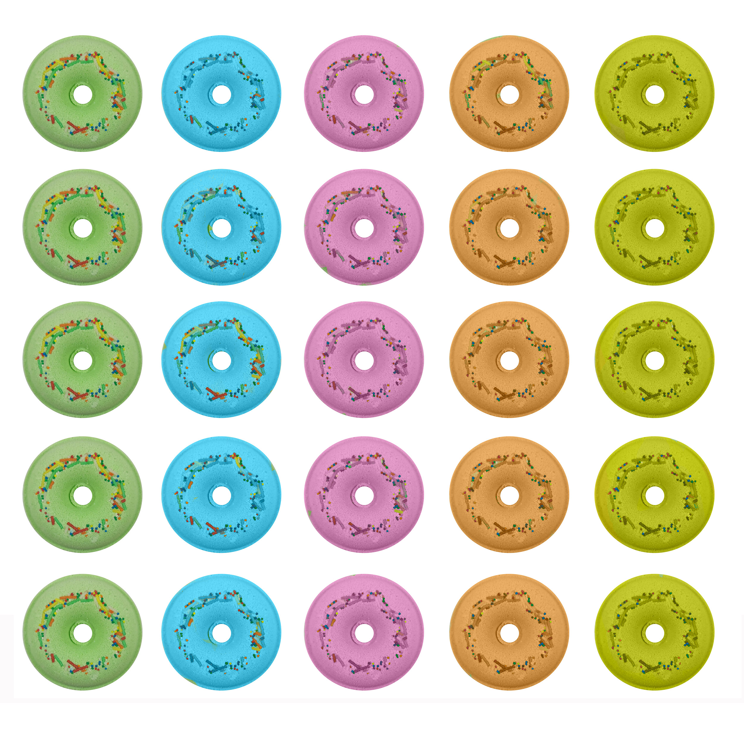 کوکتل نمک حمام ناستالیا مدل donut plus وزن 70 گرم بسته 25 عددی