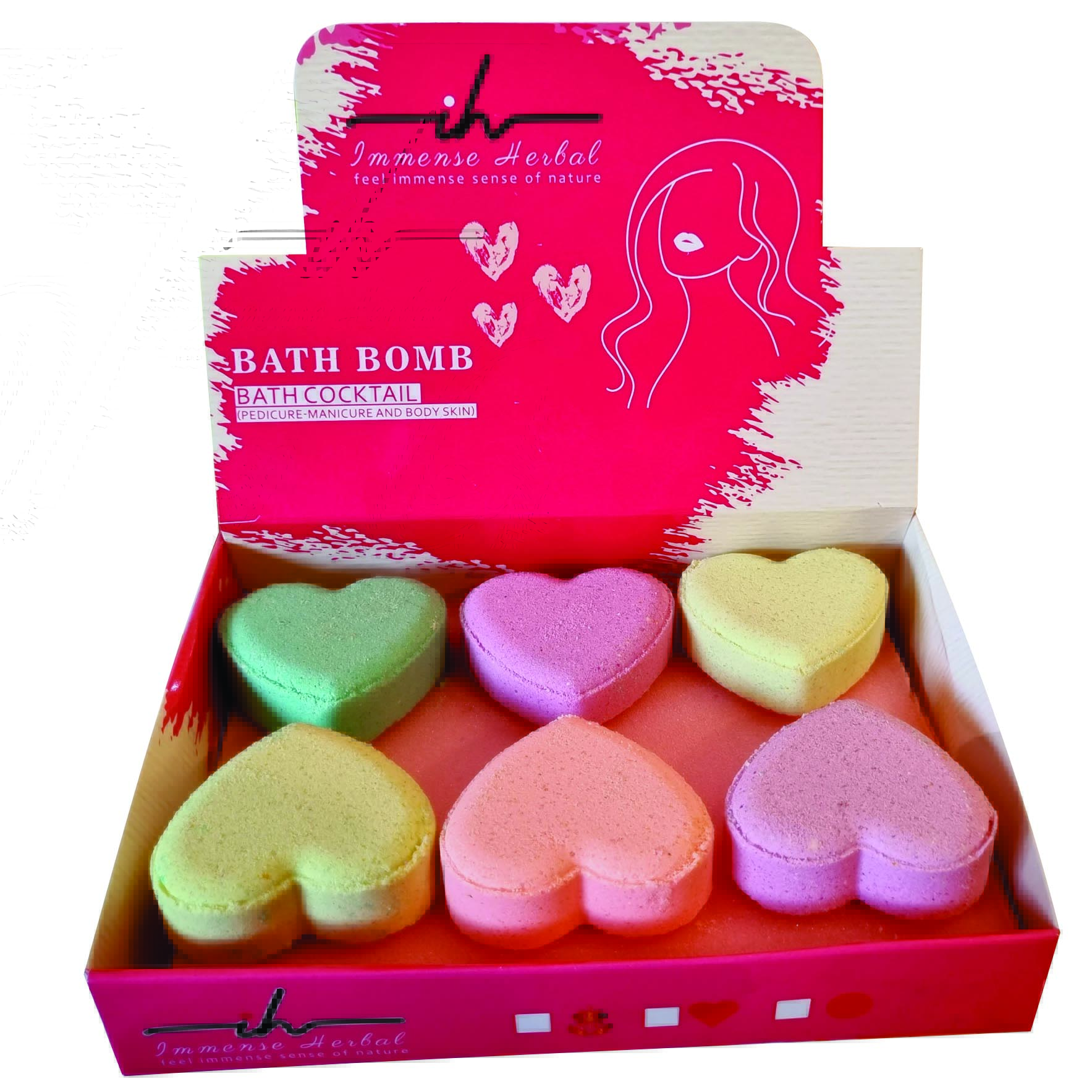 کوکتل پدیکور ایمنس هربال مدل heartix وزن 480 گرم بسته 6 عددی