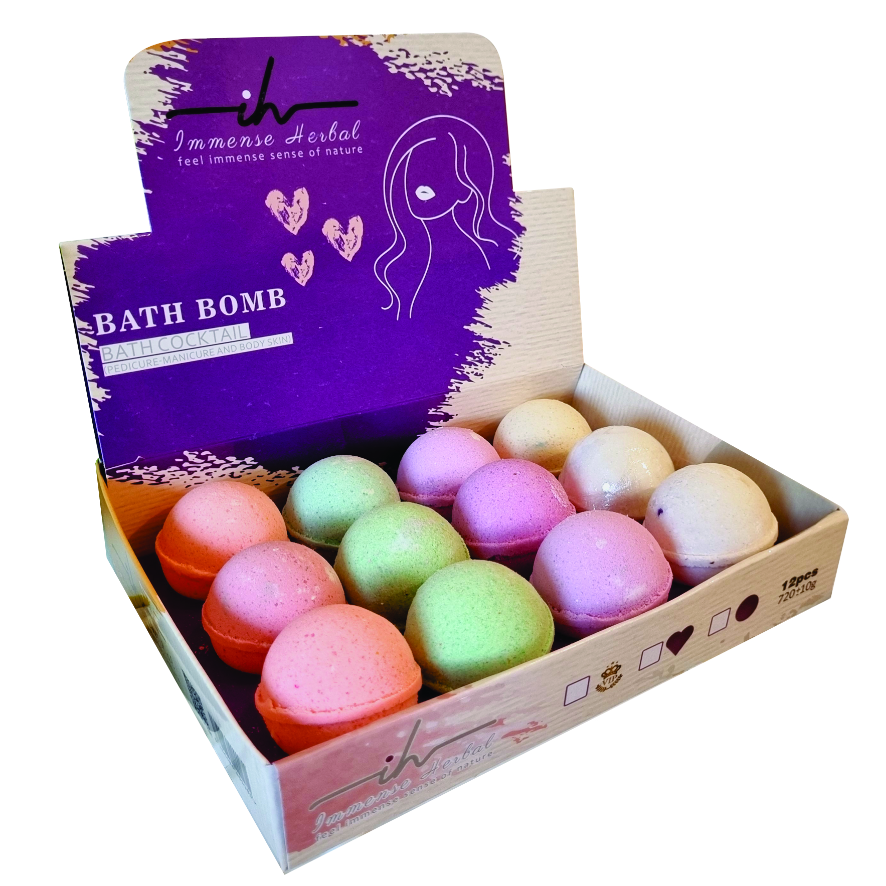 کوکتل پدیکور ایمنس هربال مدل spherical وزن 700 گرم بسته 12 عددی