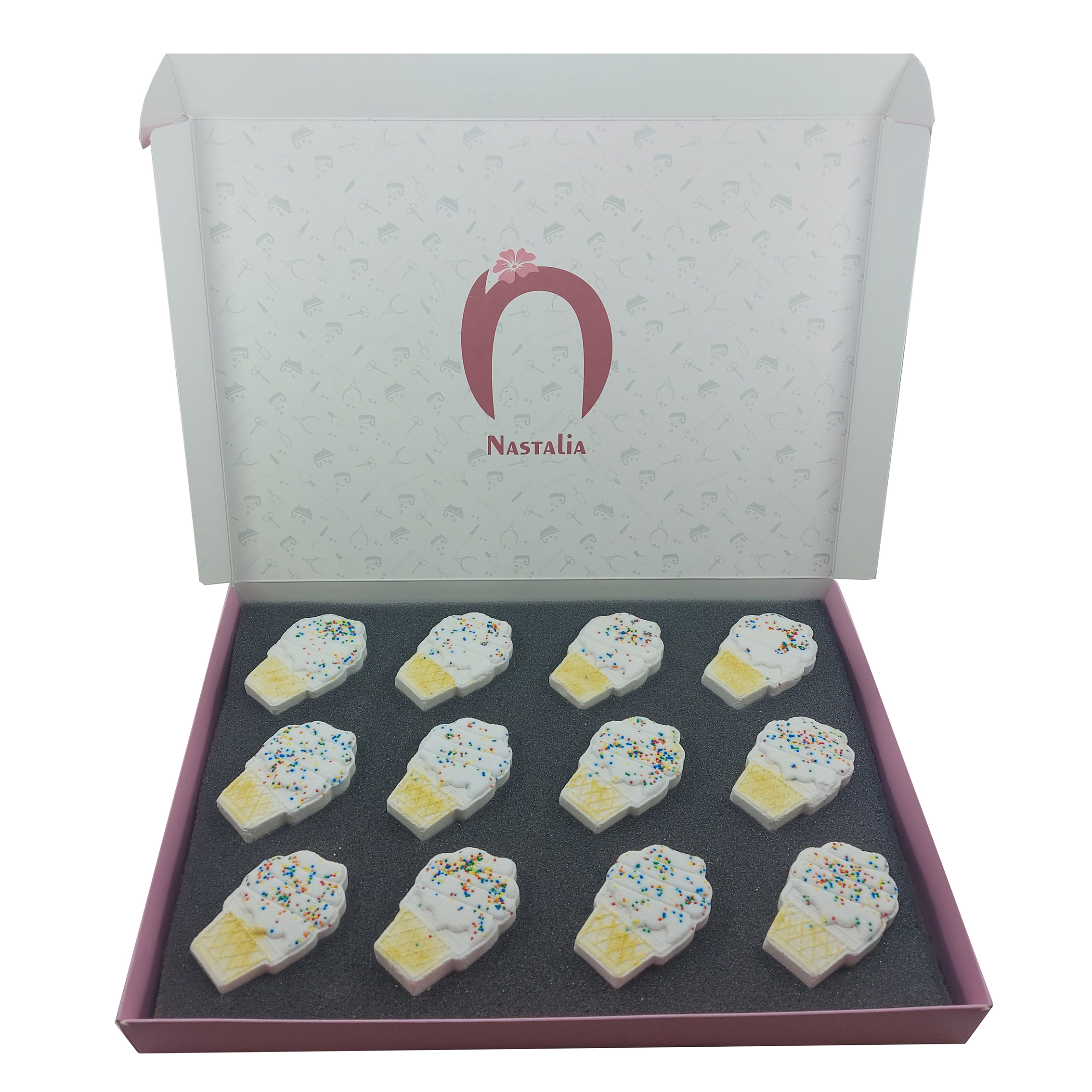 کوکتل پدیکور ناستالیا مدل ice cream وزن 800 گرم بسته 12 عددی