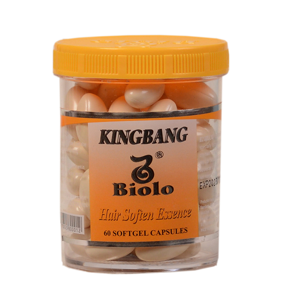 کپسول تقویت کننده مو کینگ بنگ مدل کراتین کد biolo حجم 60 میلی لیتر بسته 60 عددی