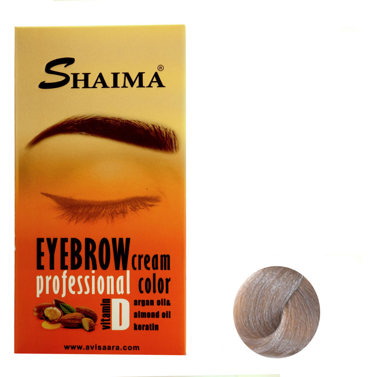 کیت رنگ ابرو شایما شماره c7.e8.2 حجم 30 میلی لیتر رنگ بلوند دودی روشن