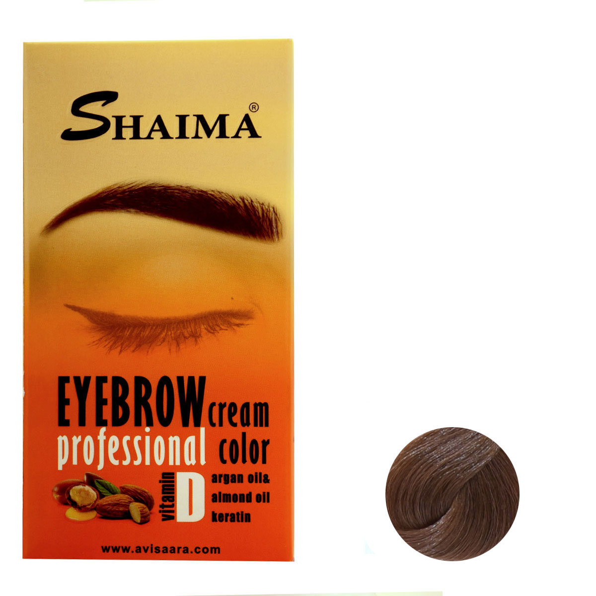 کیت رنگ ابرو شایما شماره ch6 e7.e حجم 30 میلی لیتر رنگ بلوند شکلاتی روشن