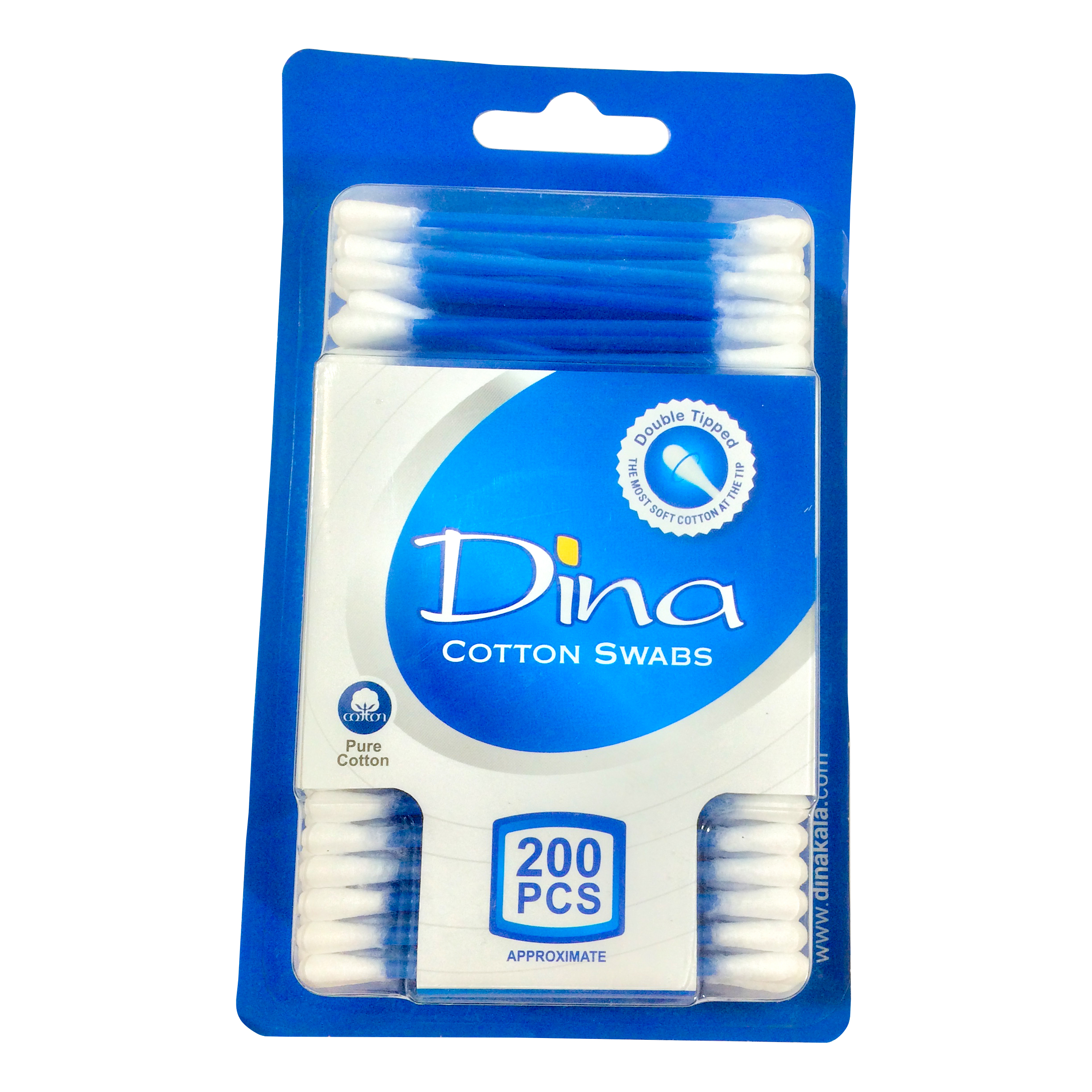 گوش پاک کن دینا مدل cotton swabs بسته 200 عددی