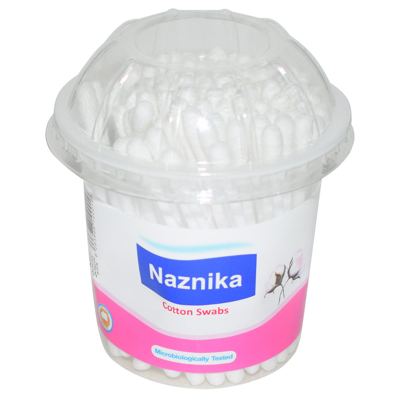 گوش پاک کن نازنیکا مدل cotton swabs بسته 100 عددی