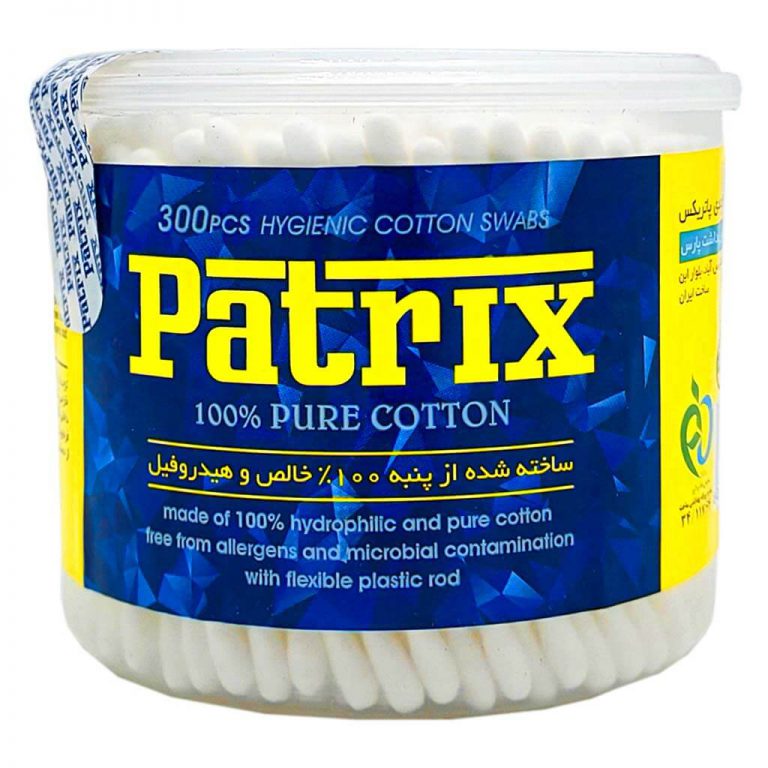 گوش پاک کن پاتریکس مدل پنبه بسته 300 عددی