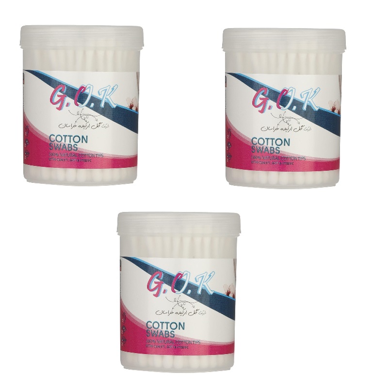 گوش پاک کن گل ارکیده خراسان مدل natural مجموعه 3 عددی